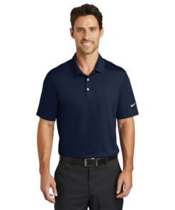 NIKE® DRI-FIT VERTICAL MESH POLO #637167 Navy Front