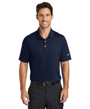 NIKE® DRI-FIT VERTICAL MESH POLO #637167 Navy Front