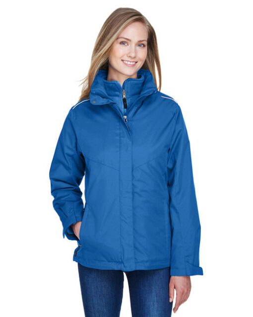 Core 365 Ladies' Region 3-in-1 Jacket with Fleece Liner #78205 Royal Blue Front
