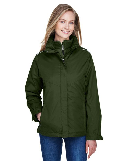 Core 365 Ladies' Region 3-in-1 Jacket with Fleece Liner #78205 Forest Green