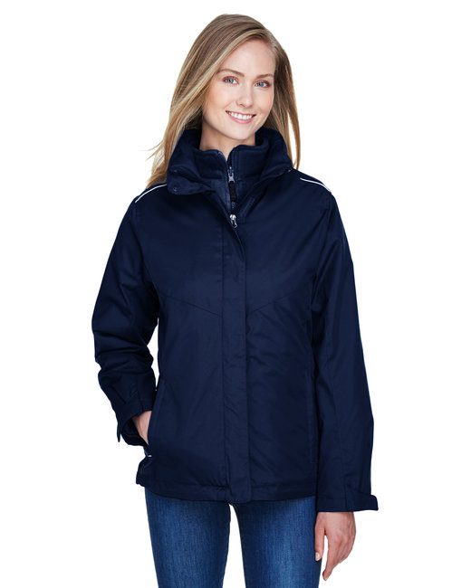 Core 365 Ladies' Region 3-in-1 Jacket with Fleece Liner #78205 Navy