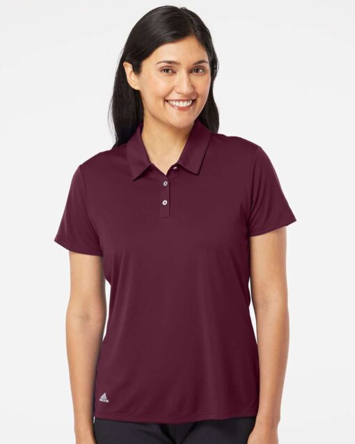 Adidas Women's Performance Polo #A231 Maroon Front