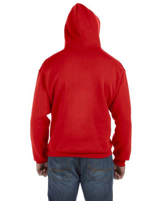 Fruit of the Loom Adult Supercotton™ Pullover Hooded Sweatshirt #82130 Red Back