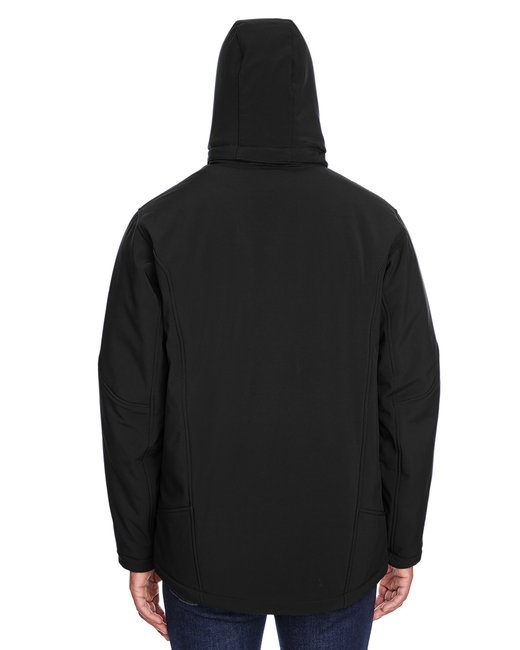 North End Men's Glacier Insulated Soft Shell Jacket #88159 Black Back