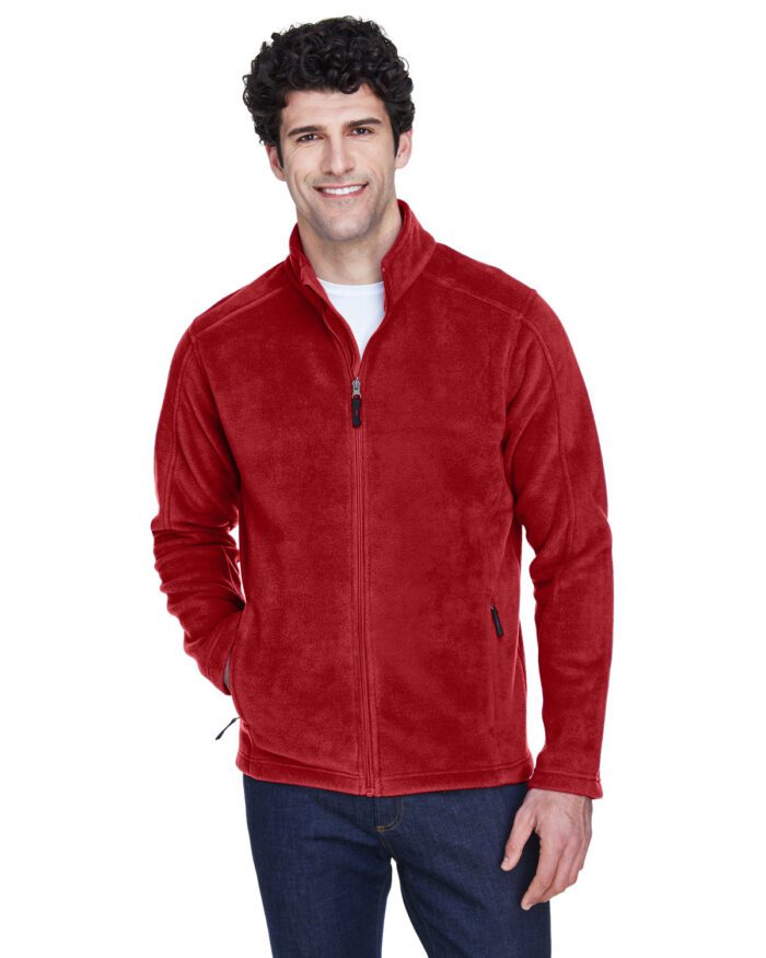 Core 365 Men's Journey Fleece Jacket #88190 Red Front