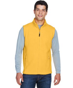 Core 365 Men's Journey Fleece Vest #88191 Gold Front
