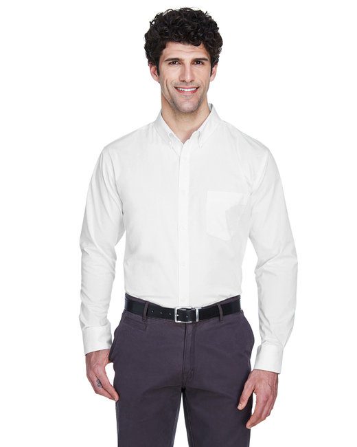 Core 365 Men's Operate Long-Sleeve Twill Shirt #88193 White