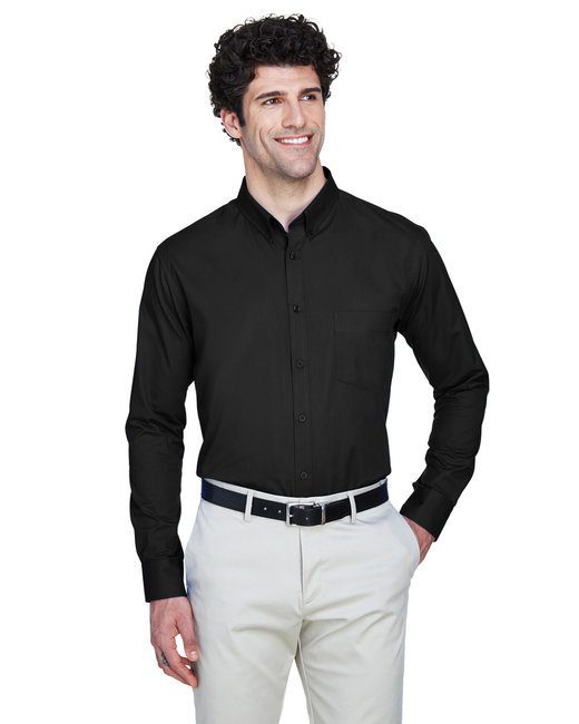 Core 365 Men's Operate Long-Sleeve Twill Shirt #88193 Black
