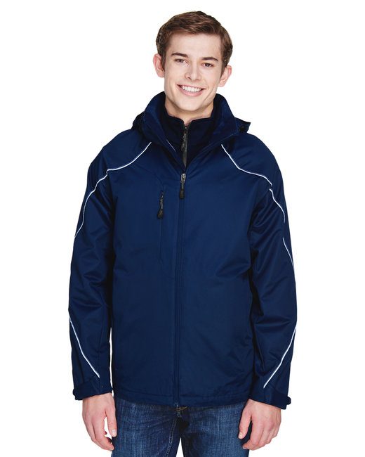 North End Men's Angle 3-in-1 Jacket with Bonded Fleece Liner #88196 Navy