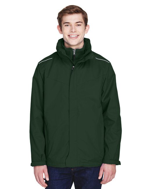 Core 365 Men's Region 3-in-1 Jacket with Fleece Liner #88205 Forest Green