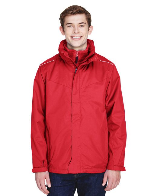 Core 365 Men's Region 3-in-1 Jacket with Fleece Liner #88205 Red