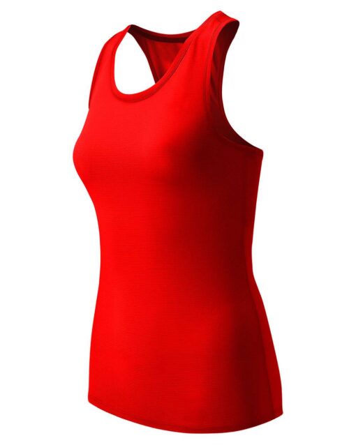 New Balance Women's Tank Top #WT01017P Red Front