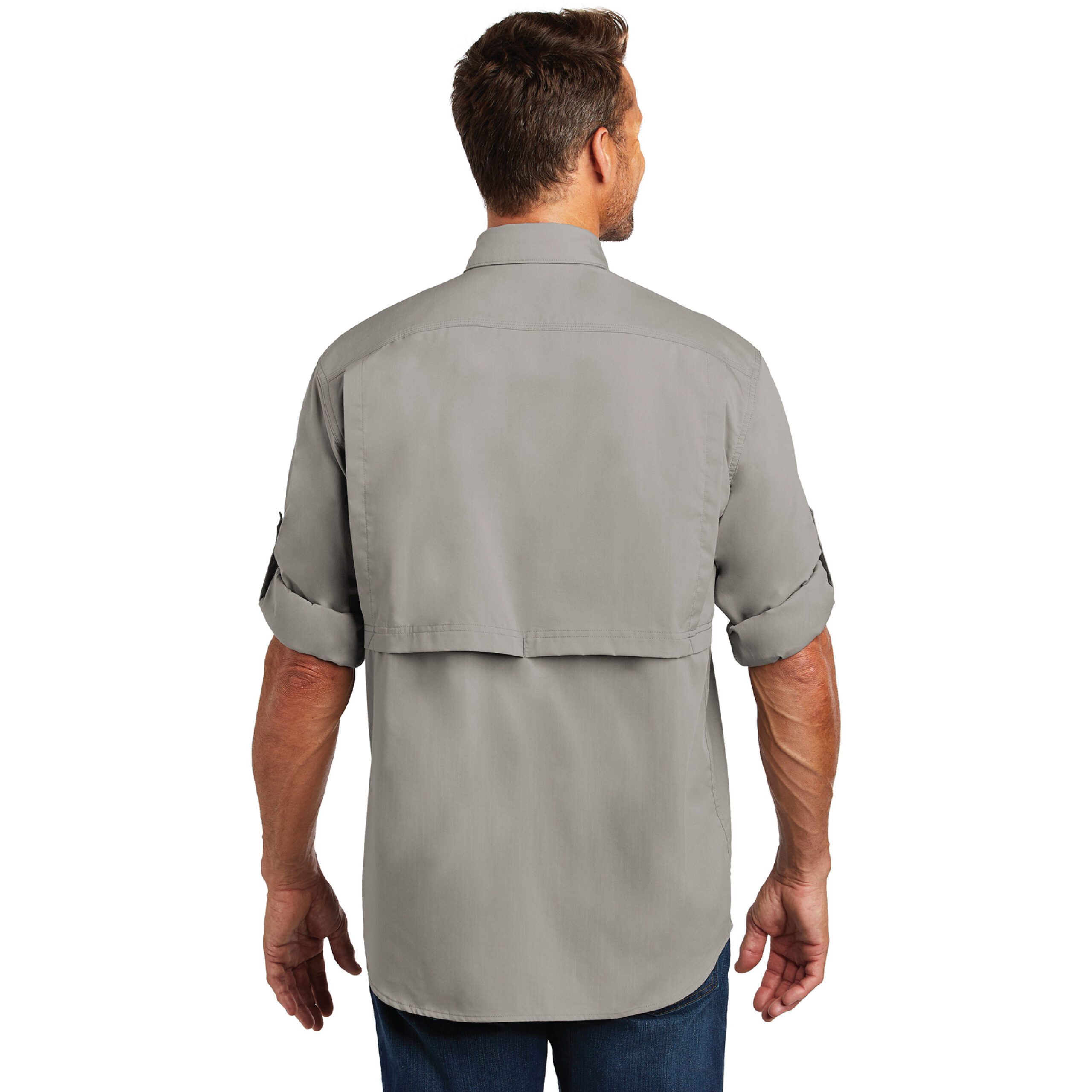 Carhartt Force® Ridgefield Solid Long Sleeve Shirt #CT102418 Asphalt Back