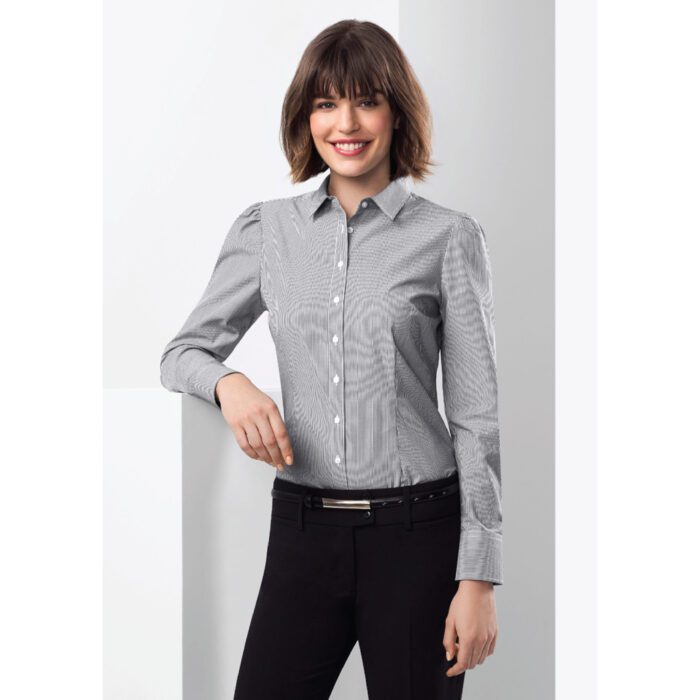 Biz Collection Ladies Euro Long Sleeve Shirt #S812LL Black