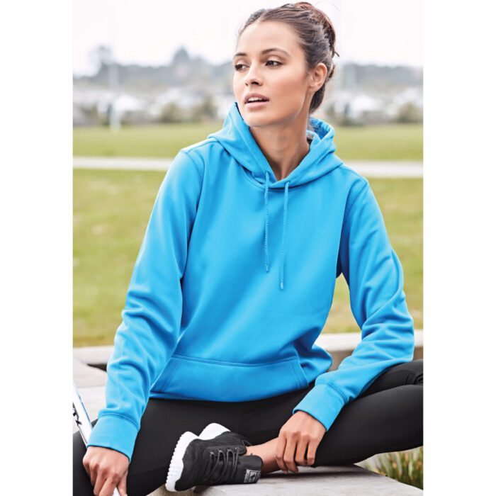 Biz Collection Ladies Hype Pull-On Hoodie #SW239LL Cyan