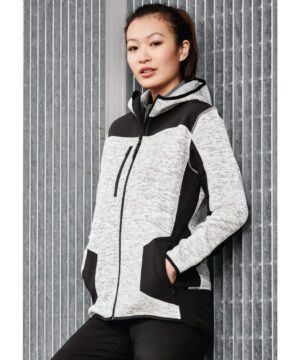 Biz Collection Ladies Japser Jacket #SW932L Grey / Black
