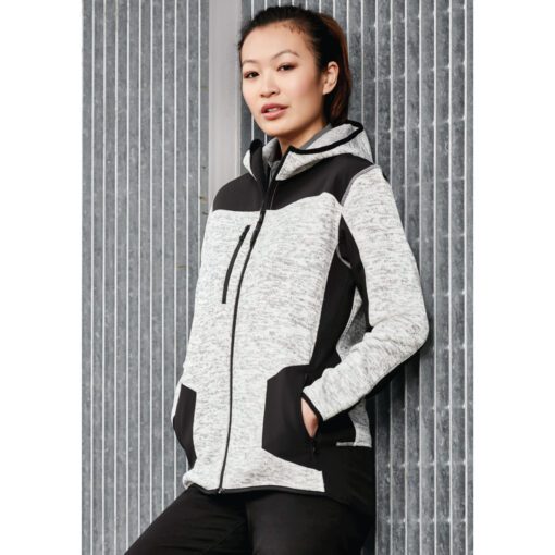 Biz Collection Ladies Japser Jacket #SW932L Grey / Black