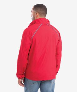 Trimark Men's EGMONT Packable Jacket #TM12605 Red Back
