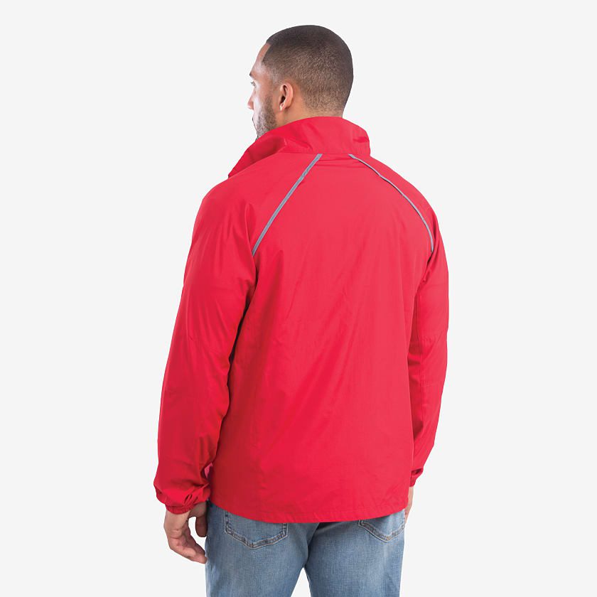 Trimark Men's EGMONT Packable Jacket #TM12605 Red Back