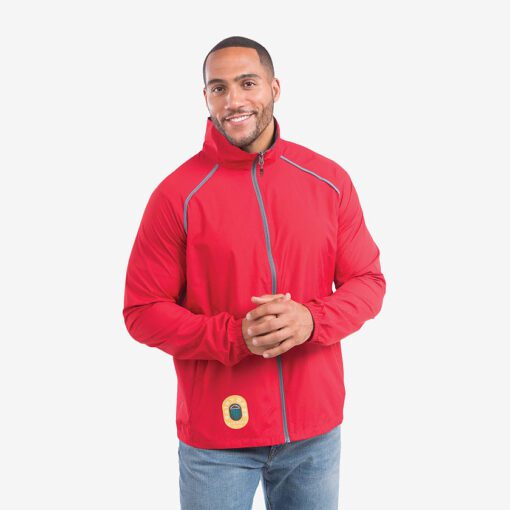 Trimark Men's EGMONT Packable Jacket #TM12605 Red Front