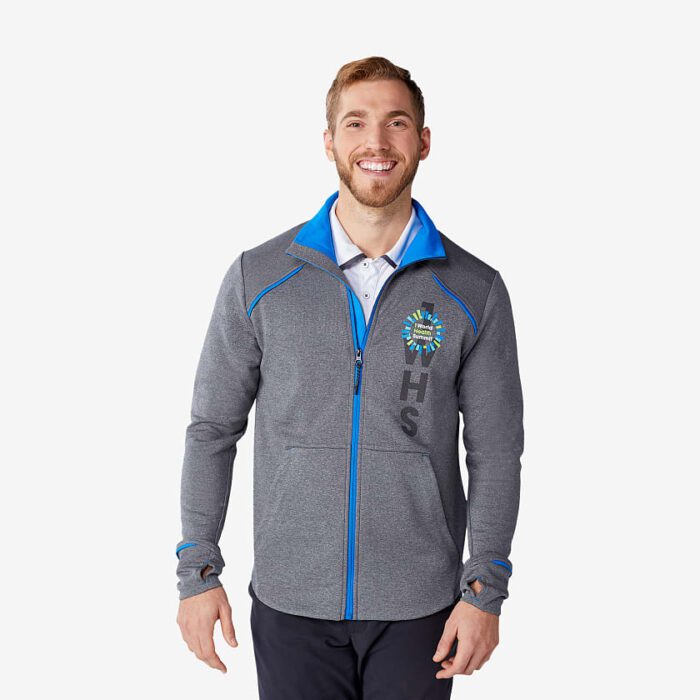 Trimark Men's TAMARACK Full Zip Jacket #TM18137 Olympic Blue Front