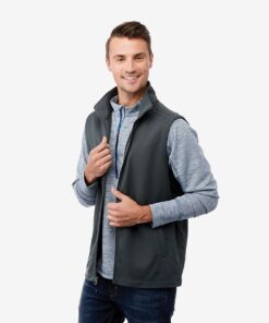 Trimark Men's BOYCE Knit Vest #TM18504 Grey Storm Side