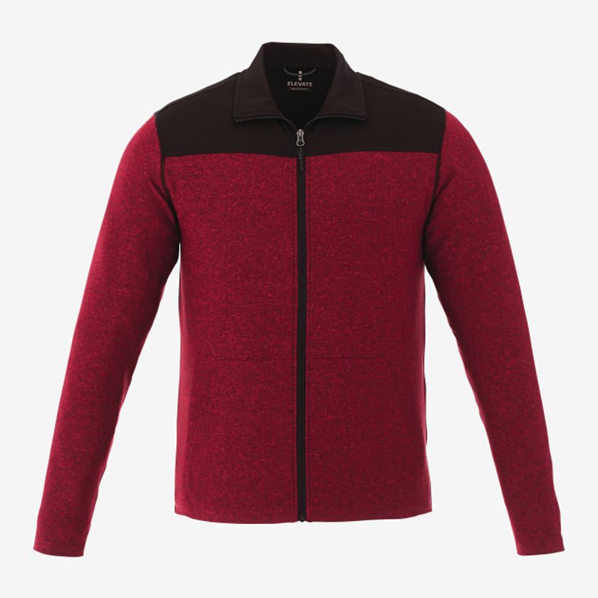 Trimark Men's Perren Knit Jacket #TM18705 Vintage Red Heather