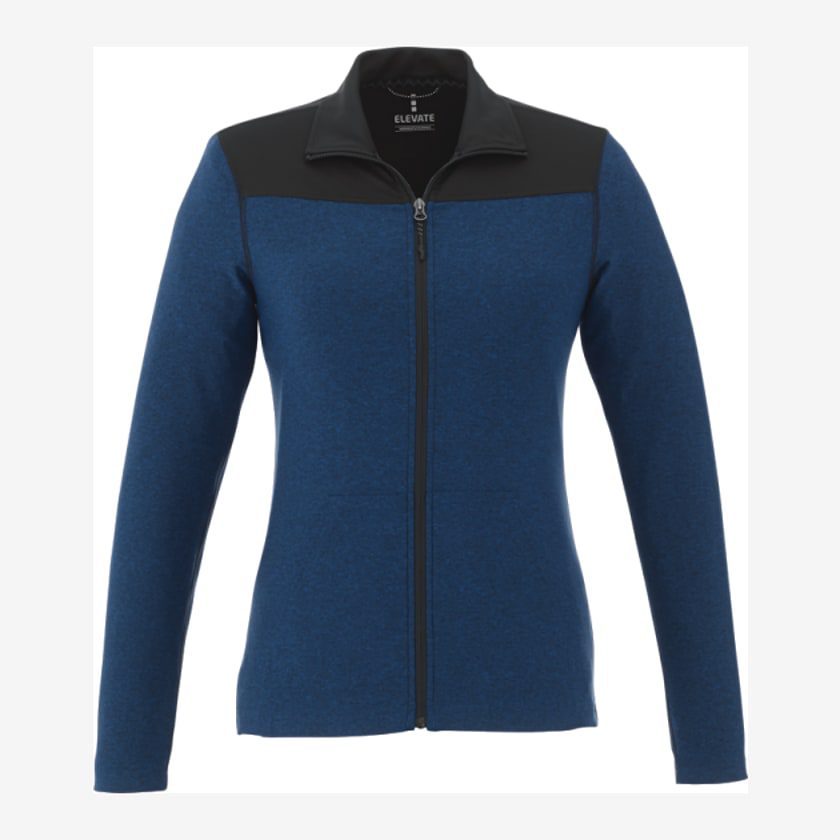 Trimark Women's Perren Knit Jacket #TM98705 Olympic Blue Heather