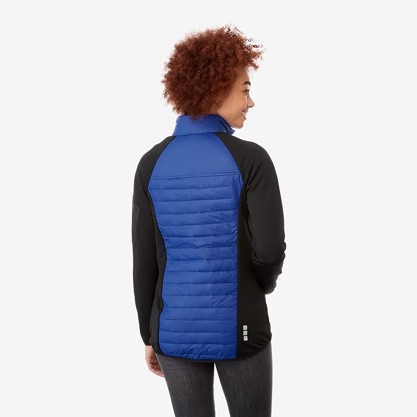 Trimark Women's BANFF Hybrid Insulated Jacket #TM99602 Royal Blue Back