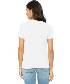 Bella + Canvas Ladies' Relaxed Jersey Short-Sleeve T-Shirt #B6400 White Back