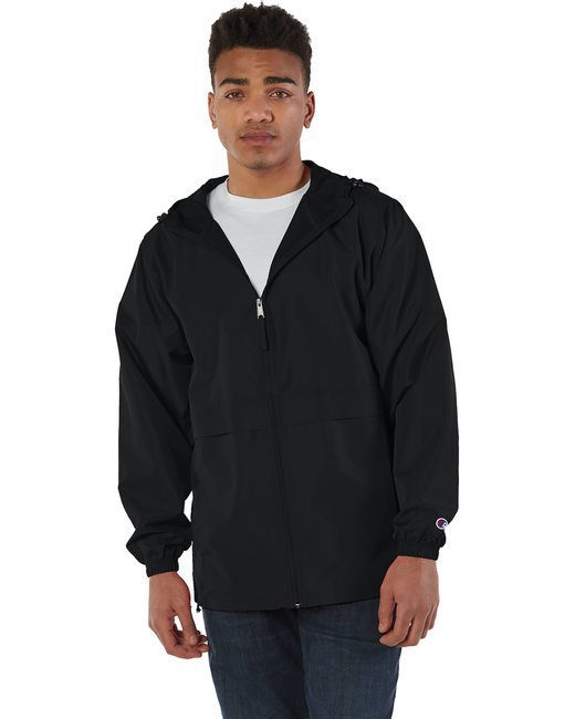 Champion Adult Full-Zip Anorak Jacket #CO125 Black