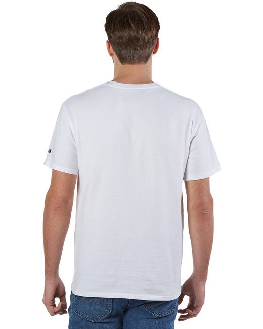 Champion Adult Ringspun Cotton T-Shirt #CP10 White Back