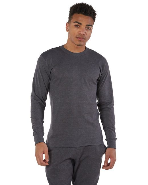 Champion Adult Long-Sleeve Ringspun T-Shirt #CP15 Charcoal Heather