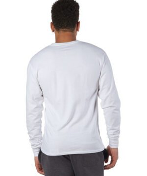 Champion Long Sleeve T-Shirt #CC8C White Back
