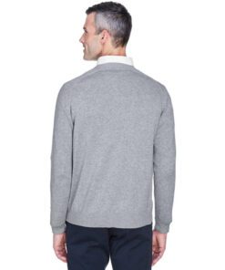 Devon & Jones Men's V-Neck Sweater #D475 Heather Grey Back