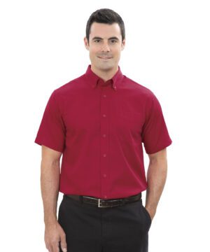 COAL HARBOUR® EVERYDAY SHORT SLEEVE WOVEN SHIRT #D6021 Rich Red
