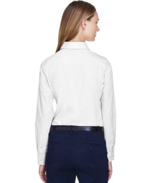Devon & Jones Ladies' Crown Woven Collection® Solid Broadcloth #D620W White Back
