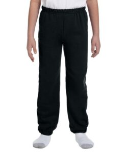 Gildan Youth Heavy Blend™ 50/50 Sweatpant #18200B Black Front