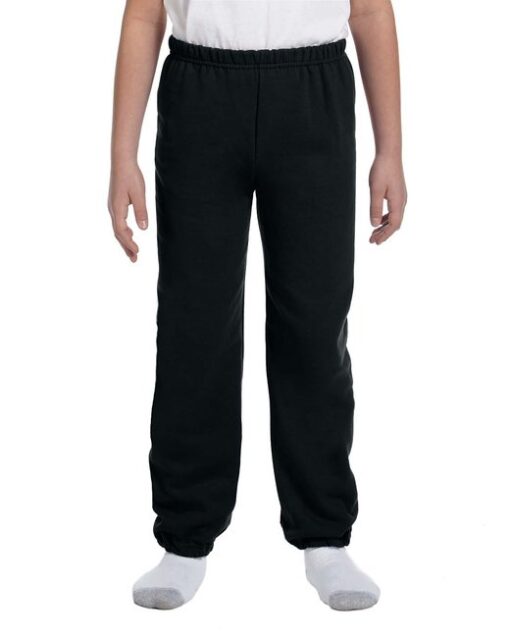 Gildan Youth Heavy Blend™ 50/50 Sweatpant #18200B Black Front