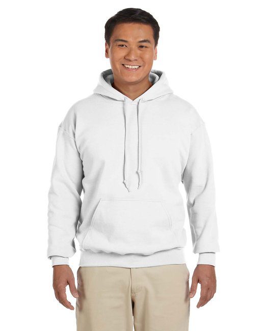Gildan Adult Heavy Blend™ 8 oz., 50/50 Hooded Sweatshirt #18500 White Front