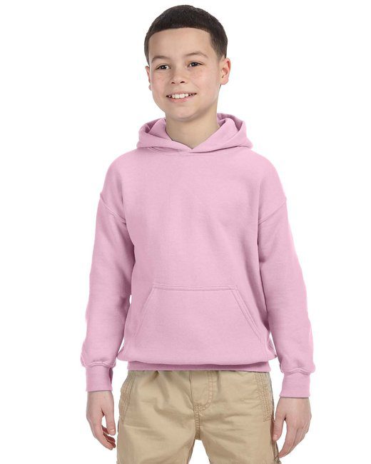 Gildan Youth Heavy Blend™ 8 oz., 50/50 Hooded Sweatshirt #18500B Light Pink