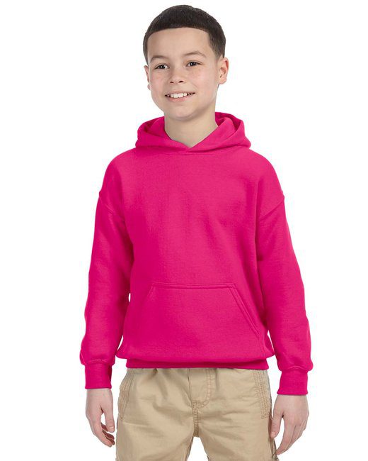 Gildan Youth Heavy Blend™ 8 oz., 50/50 Hooded Sweatshirt #18500B Heliconia