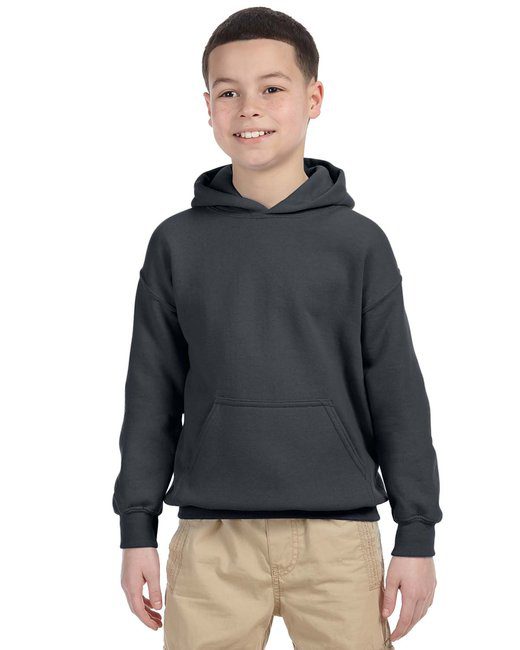 Gildan Youth Heavy Blend™ 8 oz., 50/50 Hooded Sweatshirt #18500B Charcoal