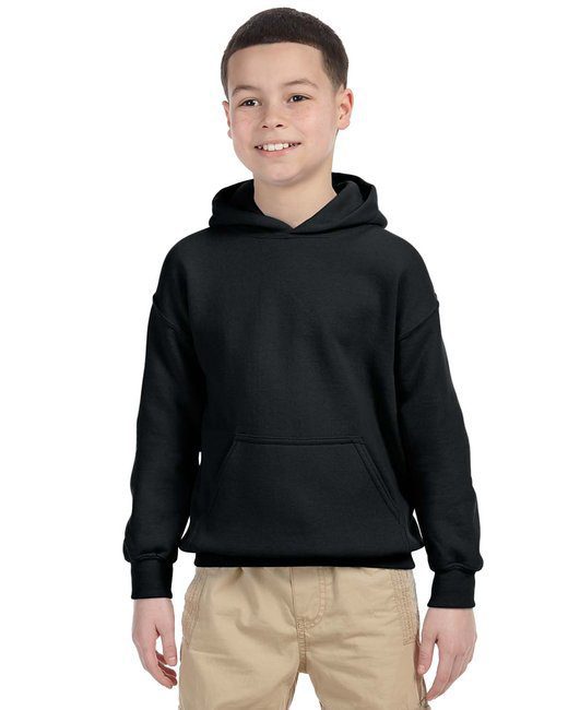 Gildan Youth Heavy Blend™ 8 oz., 50/50 Hooded Sweatshirt #18500B Black