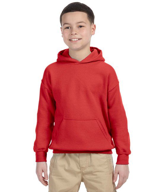 Gildan Youth Heavy Blend™ 8 oz., 50/50 Hooded Sweatshirt #18500B Red