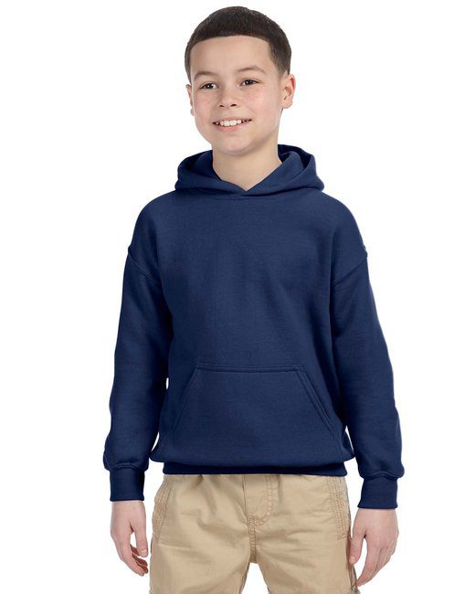 Gildan Youth Heavy Blend™ 8 oz., 50/50 Hooded Sweatshirt #18500B Navy