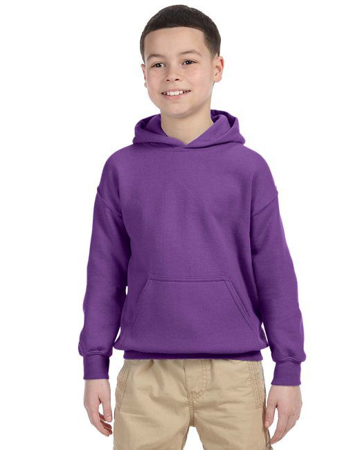 Gildan Youth Heavy Blend™ 8 oz., 50/50 Hooded Sweatshirt #18500B Purple
