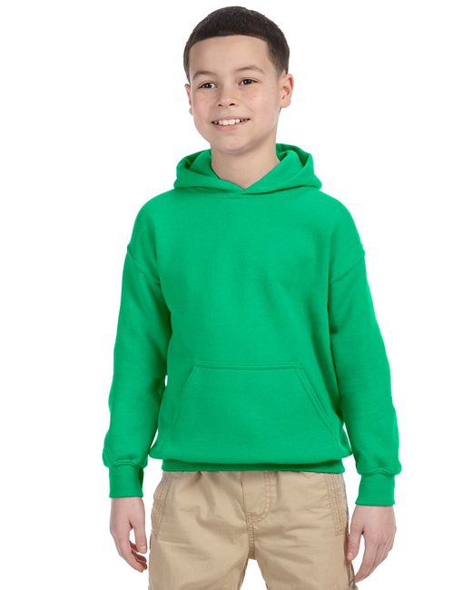 Gildan Youth Heavy Blend™ 8 oz., 50/50 Hooded Sweatshirt #18500B Irish Green