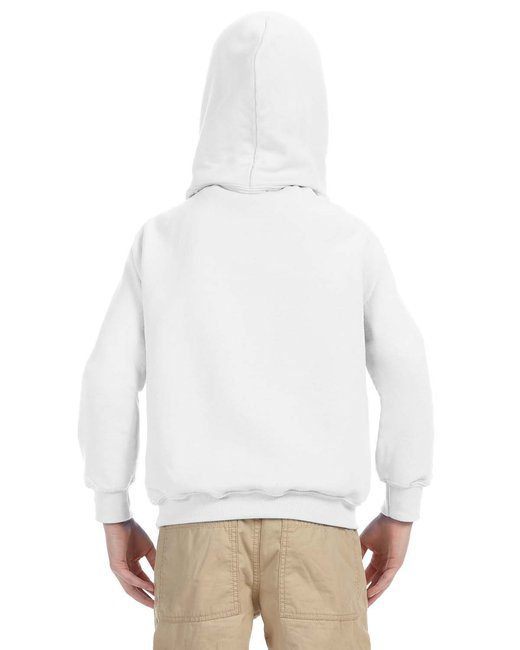 Gildan Youth Heavy Blend™ 8 oz., 50/50 Hooded Sweatshirt #18500B White Back