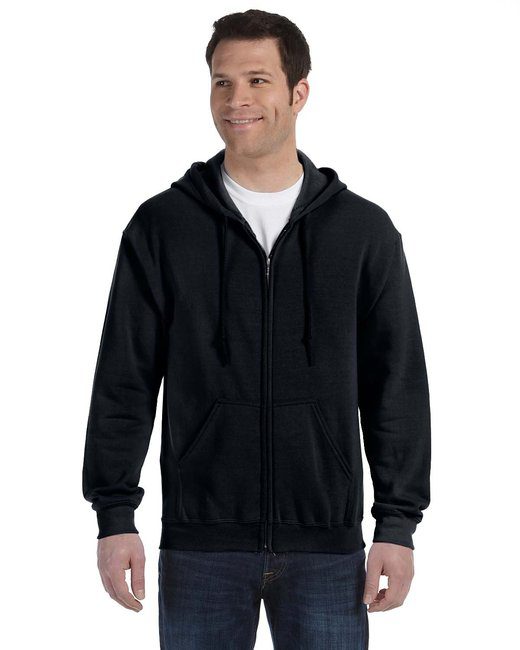 Gildan Adult Heavy Blend™ 8 oz., 50/50 Full-Zip Hooded Sweatshirt #18600 Black